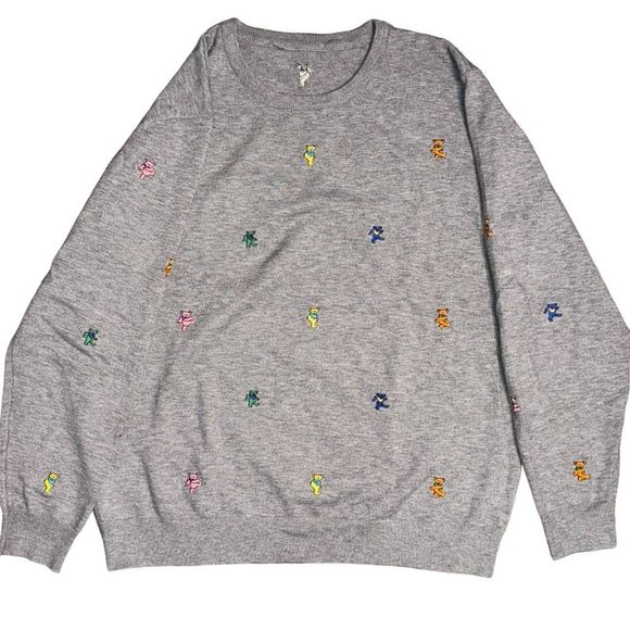 Sec 119 Grateful Dead Grey Dancing Bear Sweater size medium - Picture 4 of 8